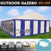 40'x20' PE Blue/White Tent - Heavy Duty Wedding Party Canopy Carport Shelter - By DELTA Canopies   